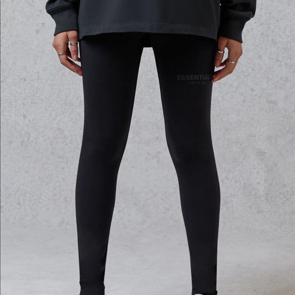 fear of god black xs leggings